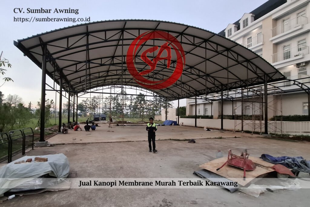harga tenda membrane per meter m2 karawang